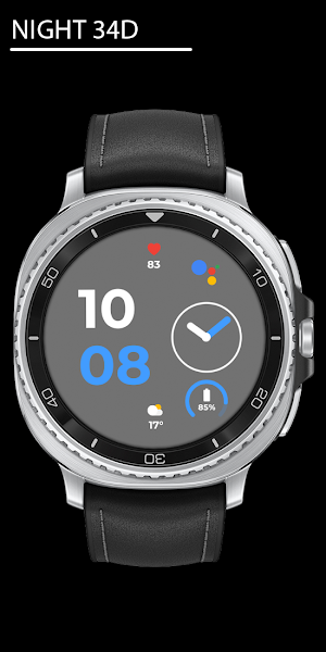 Night 34D - Digital Watch Face Screenshot 0