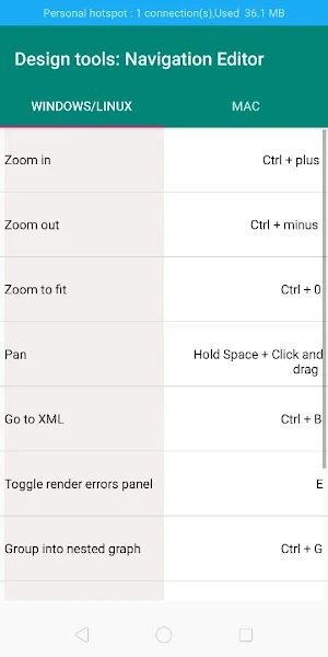 Android IDE keyboard shortcuts Screenshot 2