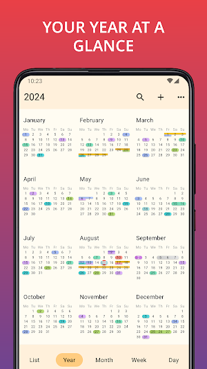 Year View Calendar Screenshot 0