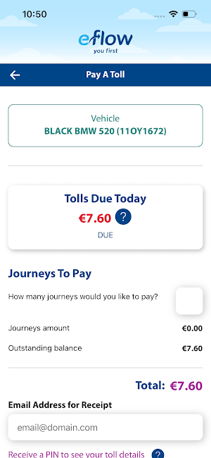 eFlow: My Tolls Screenshot 3