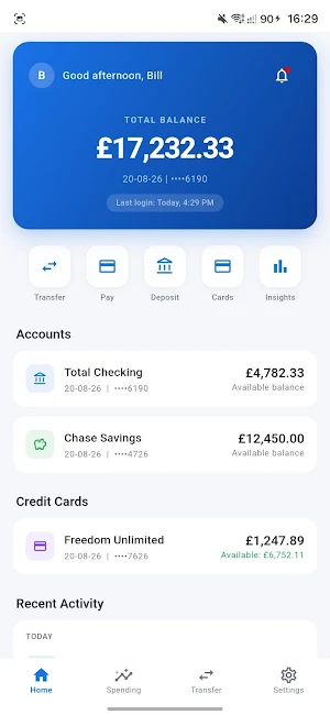 Flex - Bank App Simulator Screenshot 1