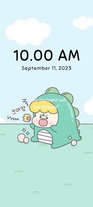 Kawaii Dino Wallpaper 4K Screenshot 2