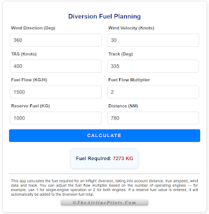 Diversion Fuel Planning Screenshot 1