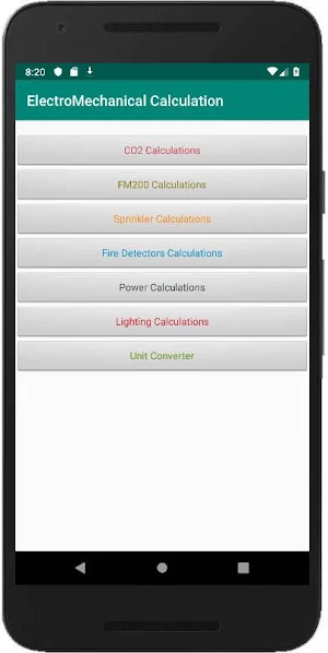 ElectroMechanical Calculation  Screenshot 1