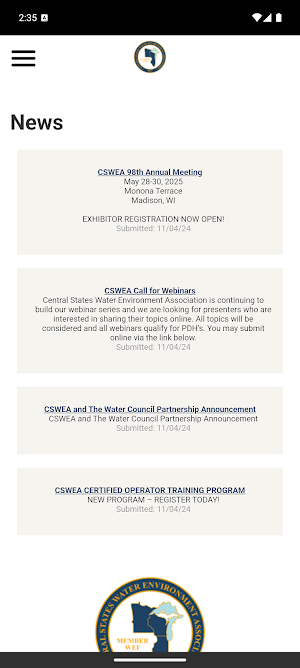 Central States WEA Mobile App Screenshot 2