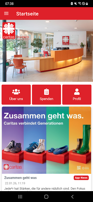 Caritas Bremen Screenshot 1