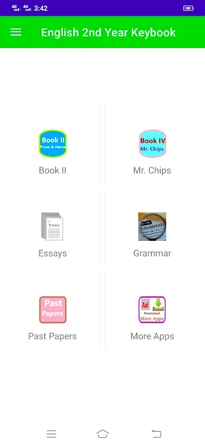 English 2nd Year Keybook Screenshot 0