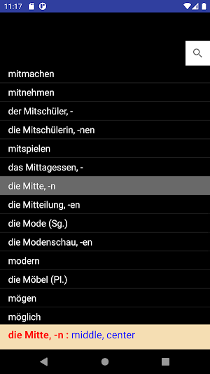 Wortschatz Deutsch A1 A2 B1 Screenshot 1
