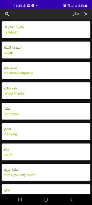 قاموسArabic English Dictionary Screenshot 2