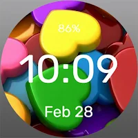 Colorful Hearts - Watch Face