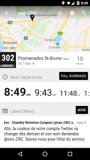 exo Chambly-Richelieu-Carignan Bus - MonTransit Screenshot 1