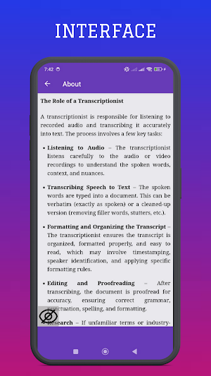 Transcription Skills Screenshot 2