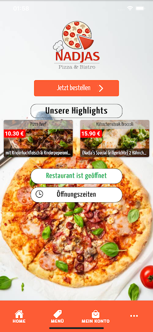 Nadjas Pizza & Bistro Screenshot 0