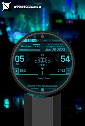 Cyberpunk Neon Watch Face Screenshot 3