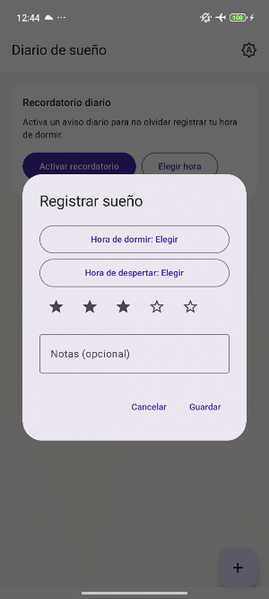 Diario de Sueno Screenshot 1