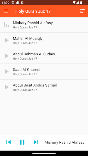 Holy Quran Juz 17 MP3 Screenshot 2