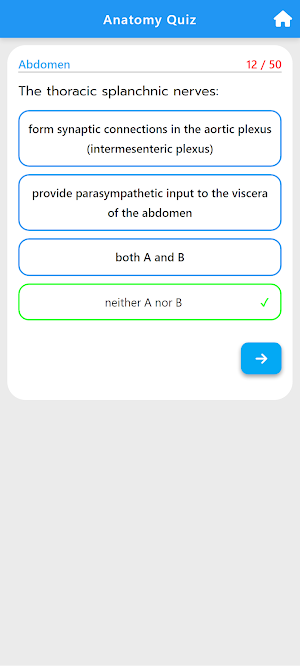 Anatomy Quiz Offline App Screenshot 2