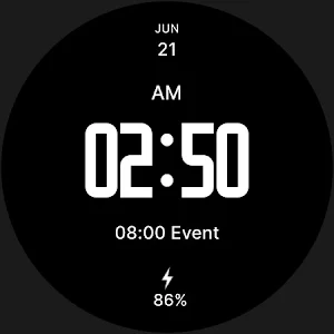 Black Elegant Watch Face Screenshot 3