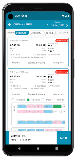 Subam Travels- Bus Tickets Screenshot 2