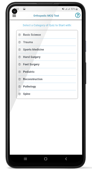 Orthopedic MCQ Test Screenshot 2
