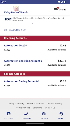 Valley Bank NV Mobile Screenshot 2