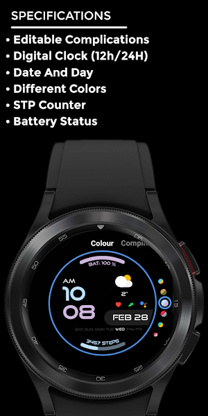 Night 54 - watch face Screenshot 3