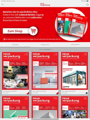 neue verpackung eMagazin Screenshot 0
