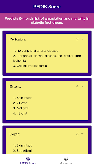 PEDIS Score Diabetes App - Diabetic Foot Ulcer Screenshot 0