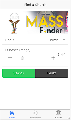Holy Mass Finder Screenshot 0