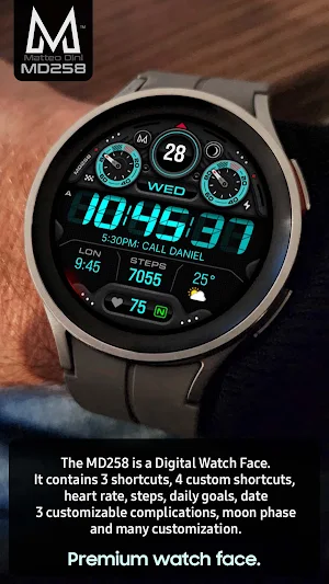 MD258 Digital watch face Screenshot 1