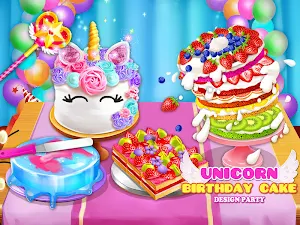 Birthday Cake Design Party - Bake, Decorate & Eat! Screenshot 0