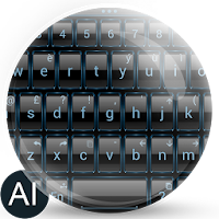 AI Keyboard Theme Frame Blue