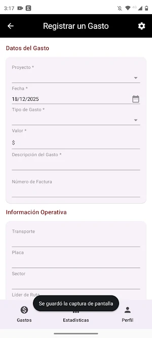 LogeX LMS - Registro de Gastos Screenshot 3
