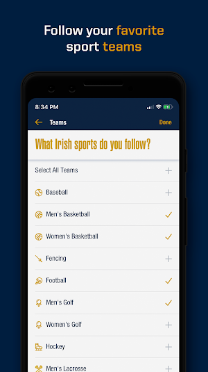 Notre Dame Fighting Irish Screenshot 1