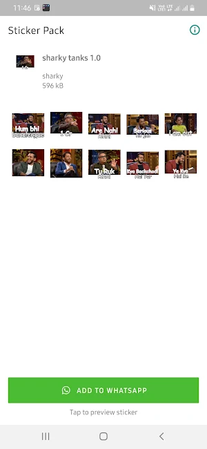hindi sticker:shark taks Screenshot 0