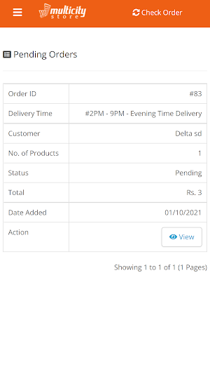 MultiCityStore Delivery APP Screenshot 1