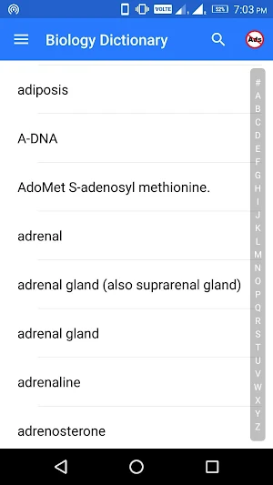 Biology Dictionary Screenshot 1