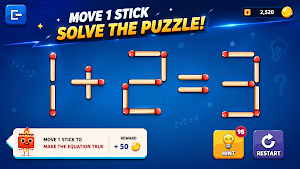 JustOneMatch-Matchstick Puzzle Screenshot 1