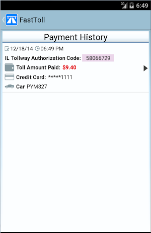 FastToll Illinois Screenshot 3