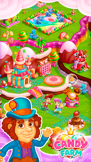 Candy Farm: Magic cake town & cookie dragon story Screenshot 2