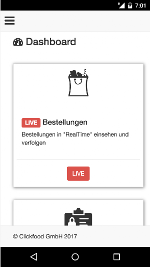 Clickfood Kundencenter Screenshot 0