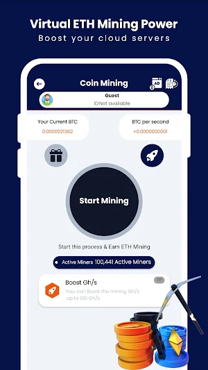 Ethereum Miner Cloud Sim Screenshot 2