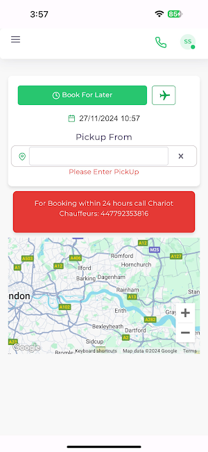 UKCB Passenger App Screenshot 2