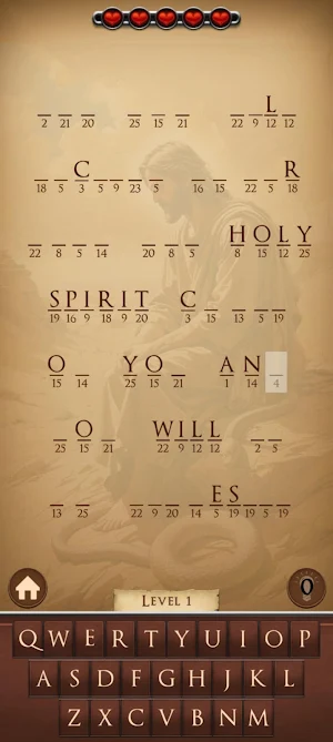 Bible Cryptogram Puzzle Screenshot 1