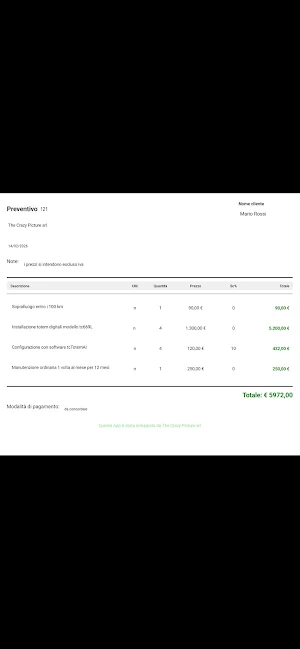 TCBiz: Preventivi Veloci Screenshot 2