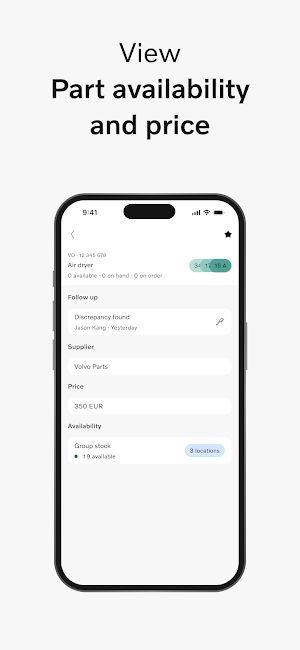 Paperless Part Enquiry Screenshot 2