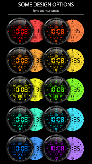 WFP 105 Digital LCD watch face Screenshot 1