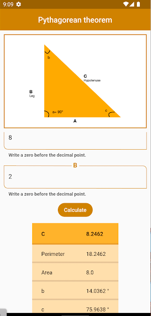 Teorema de Pitágoras App Screenshot 0