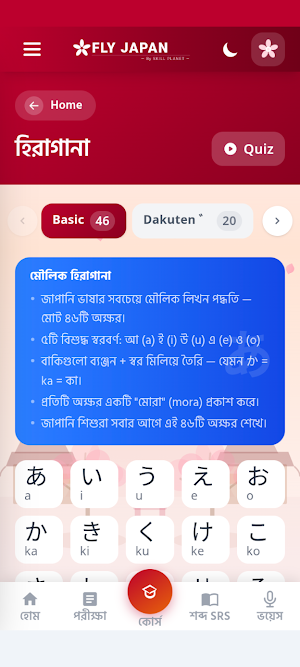 Fly Japan জাপানি ভাষা শিক্ষা Screenshot 1