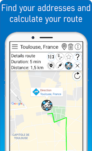 Bicycle lanes Toulouse Screenshot 3